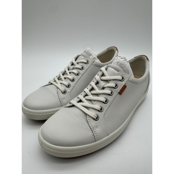 Shoes - ECCO Soft 7 White Leather Sneakers Women's US 10–10.5 EU 41 Lace Up Shoes